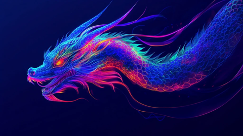 霓虹龙长颈头部特写