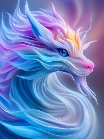 对称火焰龙形分形艺术