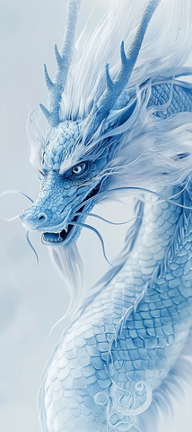 蓝色中国龙全长度摄影