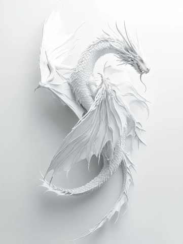 龙垂直全貌摄影