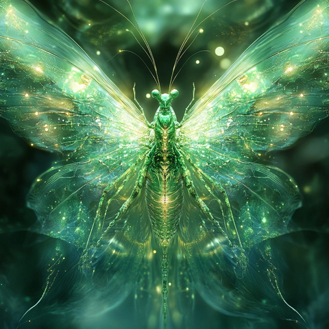 螳螂形翅透明绿梦