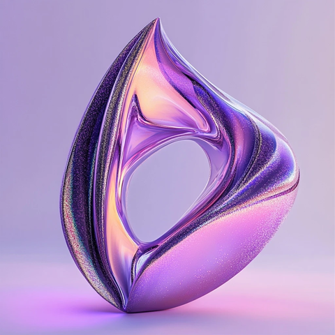 未来风格紫色光影穹顶