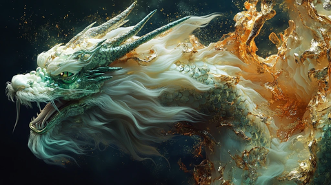 白绿龙纹铜银钢金紫