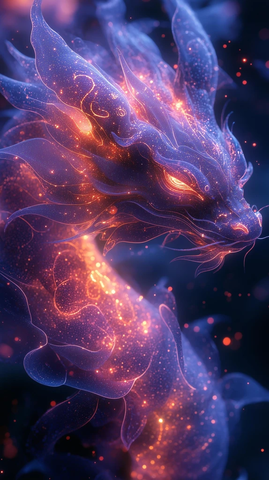 紫色飞龙能量光粒