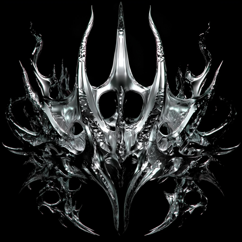 金属尖刺皇冠渲染