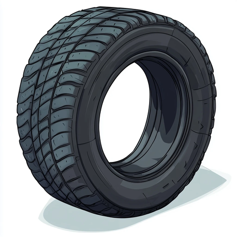 白色背景橡胶轮胎