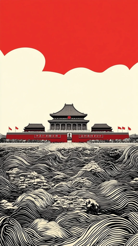 天安门建筑全景图