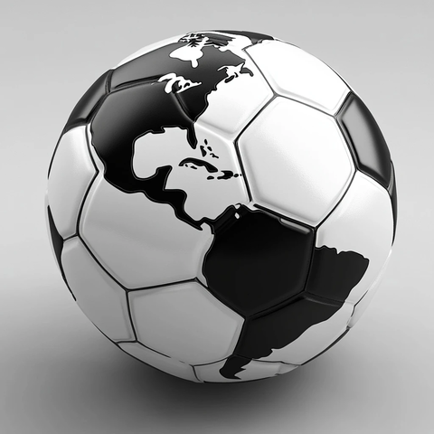 黑色六边形美洲图案足球