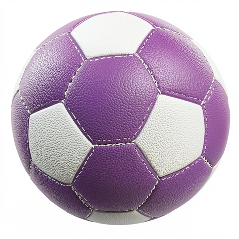 紫白皮革纹理足球