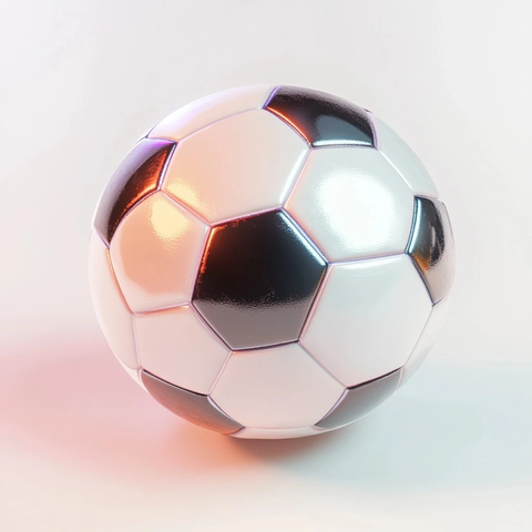 像素艺术足球立体球体展示