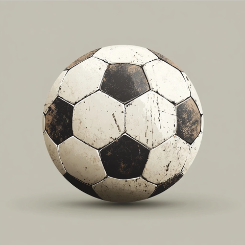 金属质感足球扁平设计