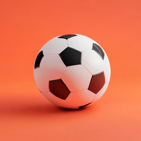 足球插画纯色背景