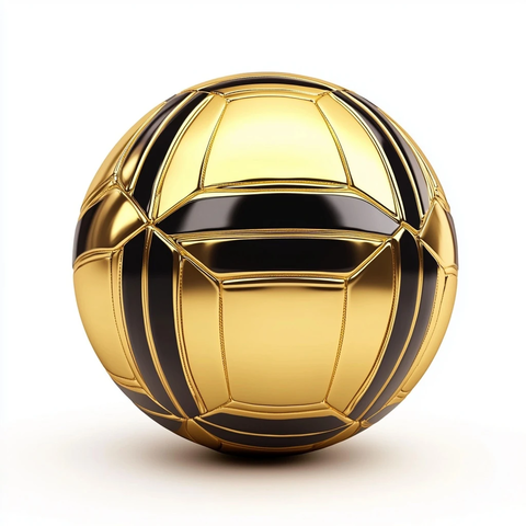 金色足球黑白条纹设计