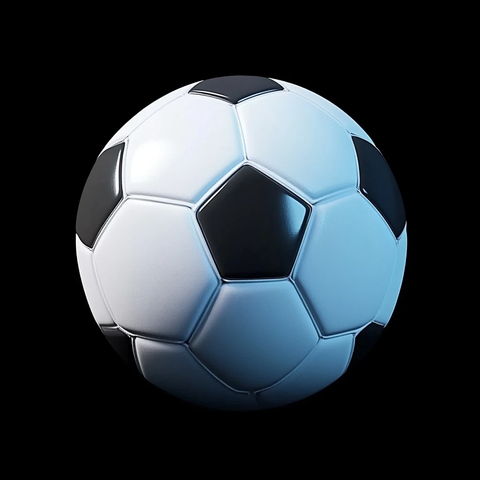 足球黑底高饱和渲染