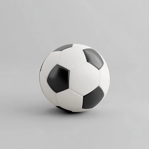 纯白背景足球卡通