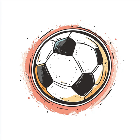 足球儿童简笔画矢量设计