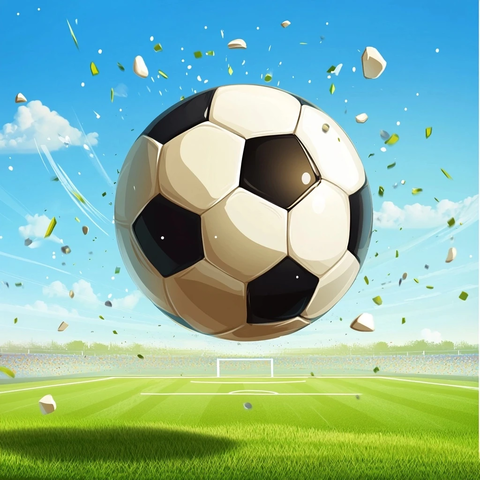 足球飞跃球场动态画面