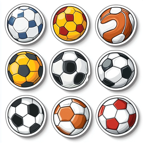 足球主题透明贴纸包