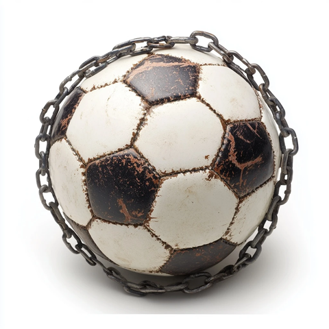 足球链饰白色背景