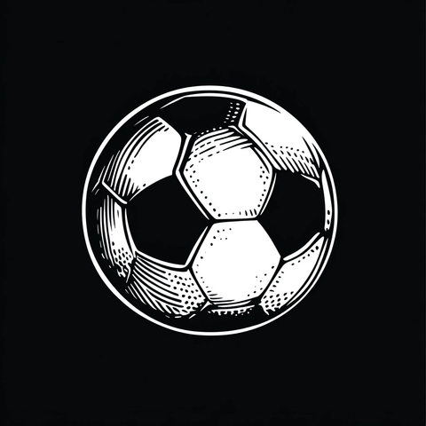 足球矢量扁平符号设计