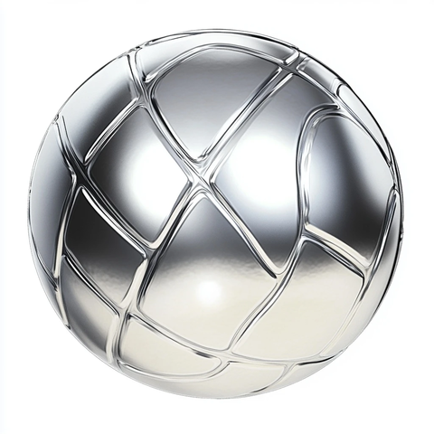 白色银色排球剪影