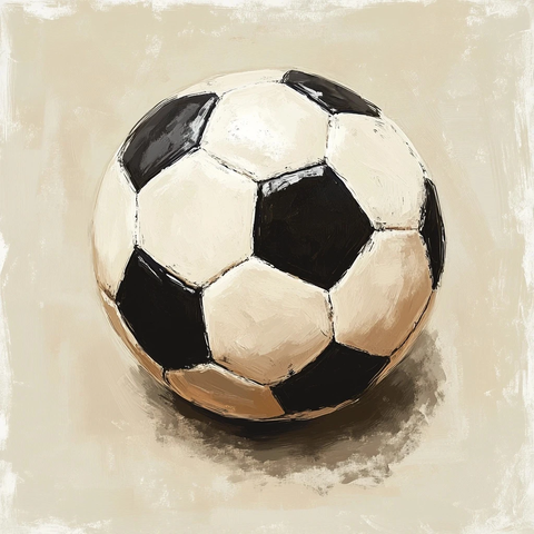 黑白足球数字画