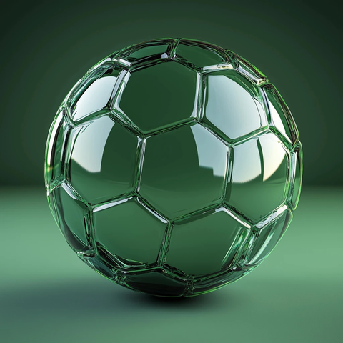绿色玻璃足球图标