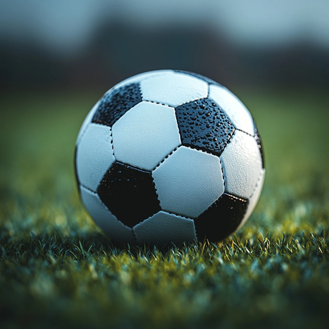 足球空白背景展示