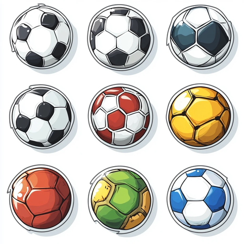 幻想足球风格图标集合