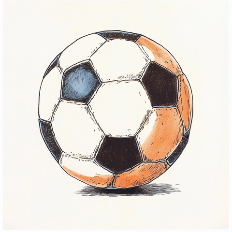 橄榄与汤姆风格的足球