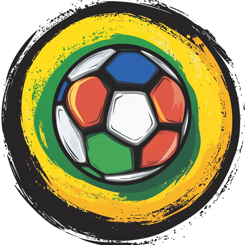 巴西色彩足球标志设计