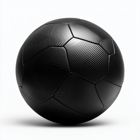 黑白足球侧面特写