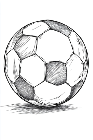 儿童涂色书足球图案