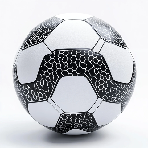 黑白足球球形背景
