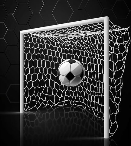 足球进球矢量网格设计
