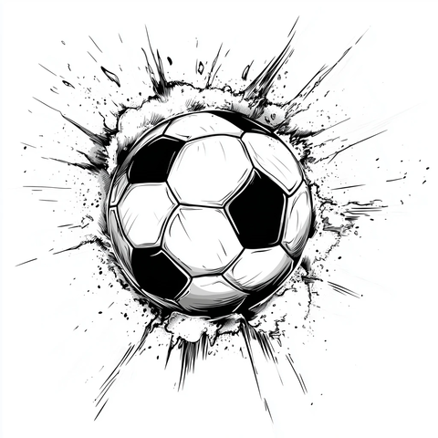 足球突破白色背景