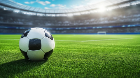 足球绿茵场与球场背景