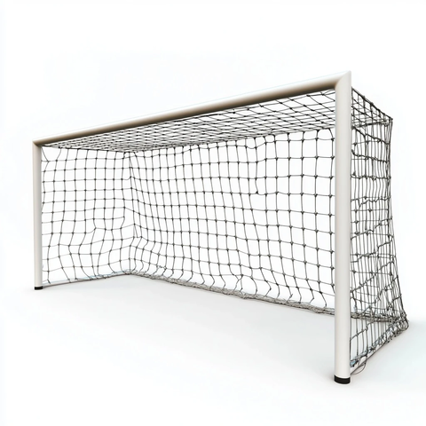 专业足球球门白色背景