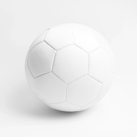 白色足球白背景
