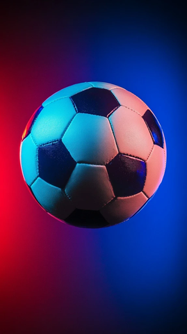 悬浮足球蓝红光影