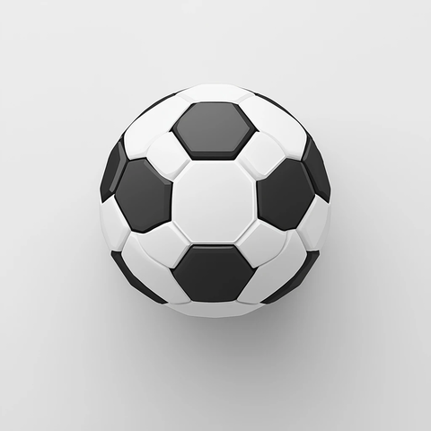 黑白足球球面图案