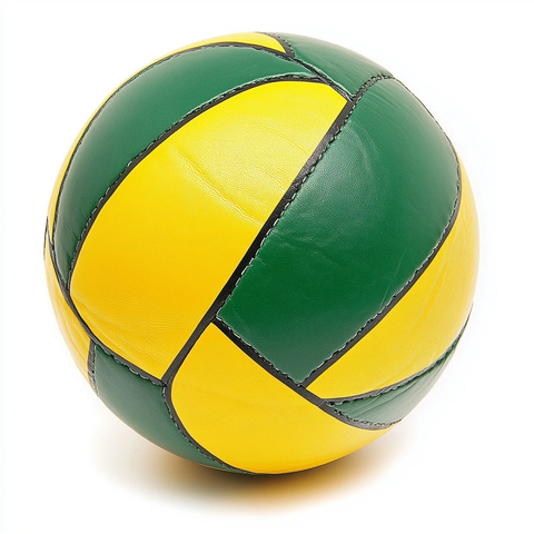 黄绿排球白背景