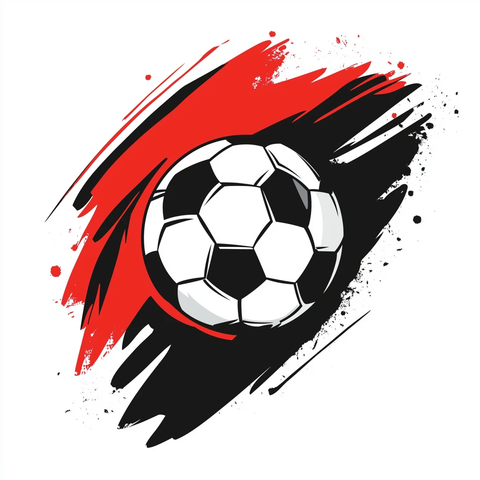 红白黑足球俱乐部徽标设计