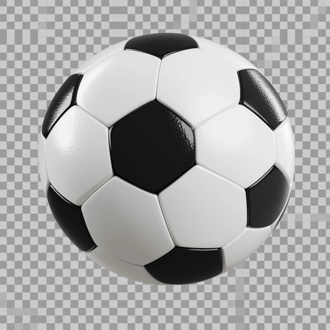 黑白足球三维元素