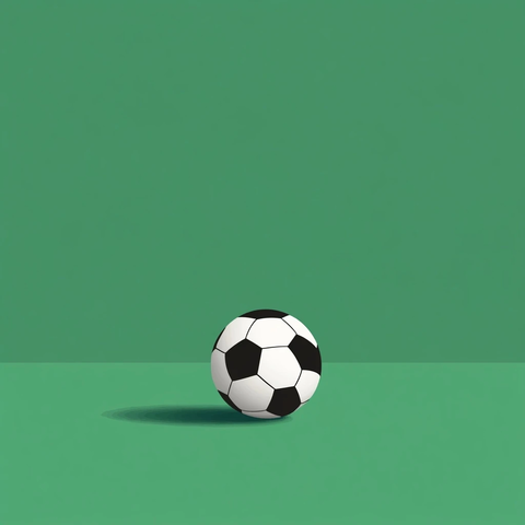 足球绿底矢量剪影