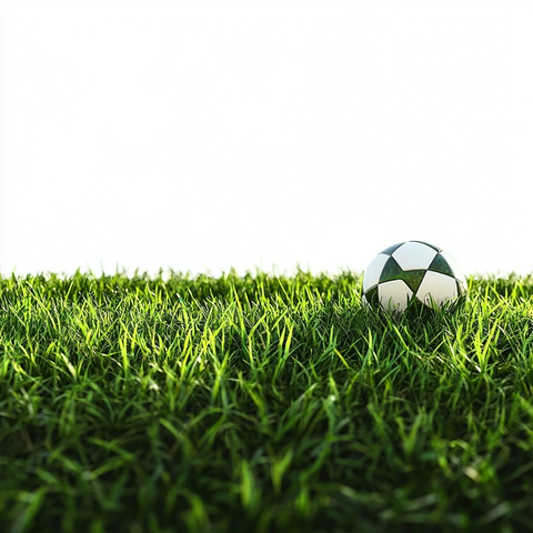 足球草地背景与标识设计