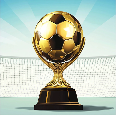 足球网球奖杯矢量设计