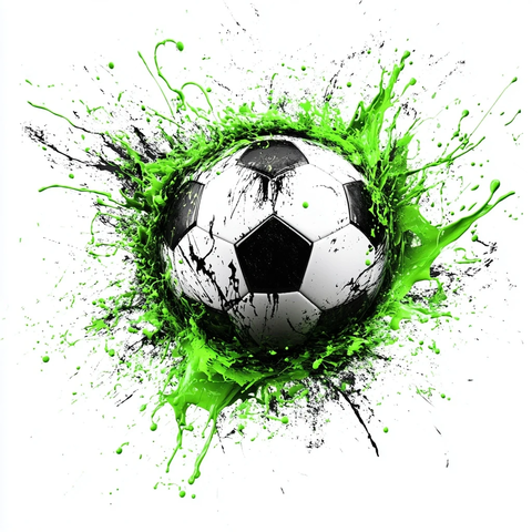 足球球闪电墨水效果