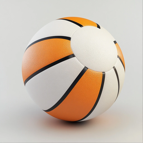 排球模型白色背景