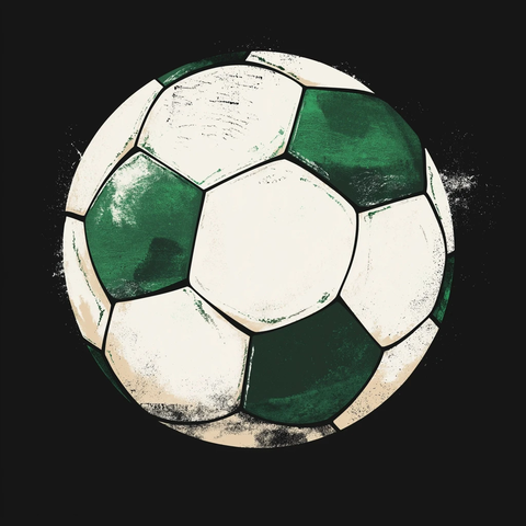 绿白足球球衣图案设计